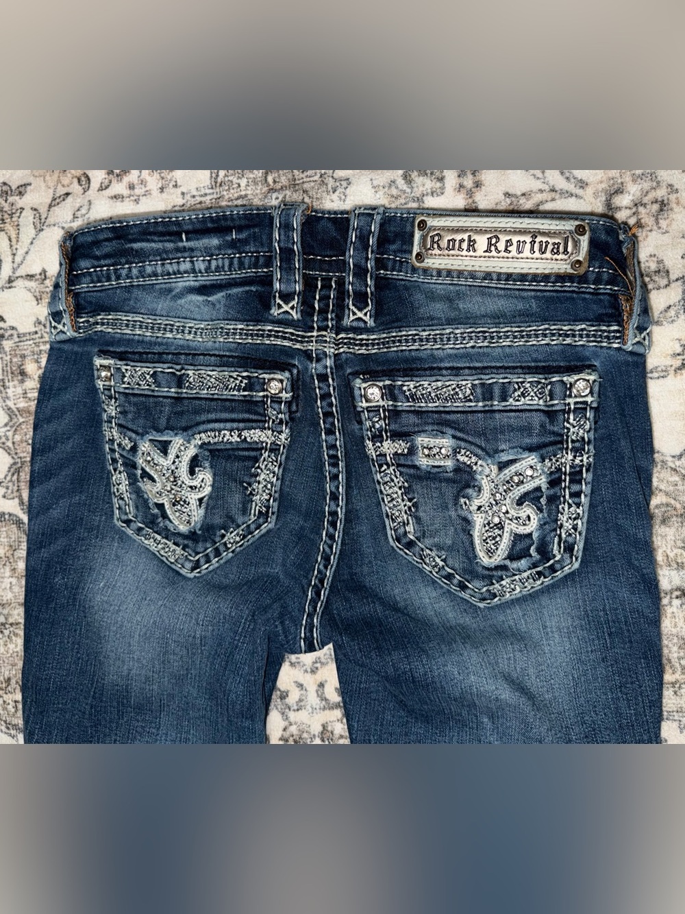 Buckle Rock Revival Dark Blue Boot Cut Jeans